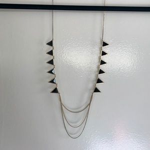 Black & Gold Triangle Necklace